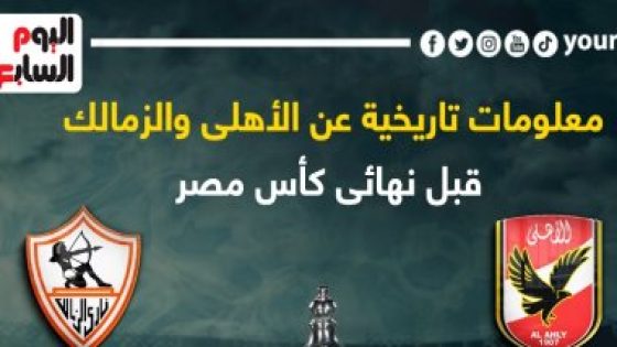 معلومات تاريخية عن الأهلى والزمالك قبل نهائى كأس مصر.. إنفو جراف – جريدة الخبر اليوم