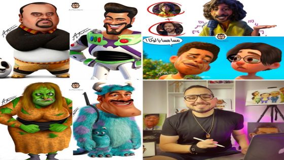منعم..فنان ساخر ترك الهندسة من أجل الرسم