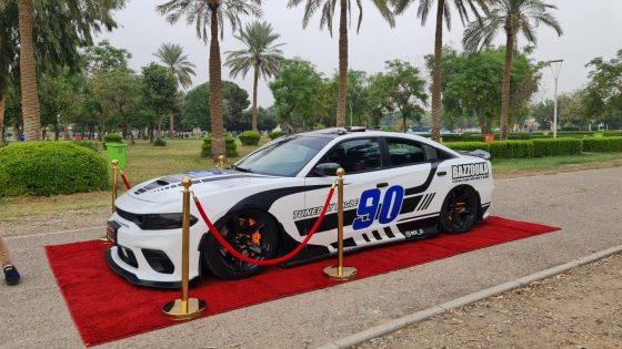احمد ناهض بازوكا يشارك في معرض اوتو شو للسيارات المعدلة في بغداد
