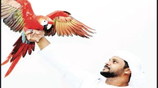 علي البلوشي.. اقدم عروض تدريب الطيور في المنتزهات لاسعاد زوارها