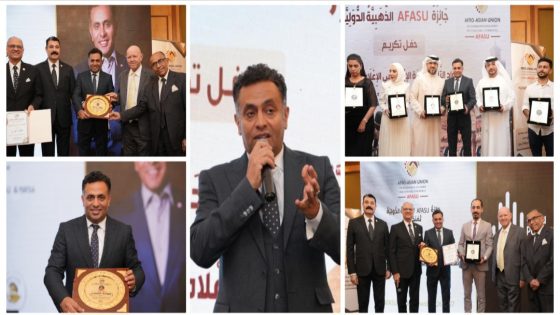 تكريم الإعلامي أحمد عزالدين “المفاوض” بجائزة AFASU الذهبية تقديرًا لنجاح “هلا بودكاست” وتخطيه 100 مليون مشاهدة